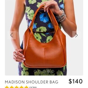 Portland Leather Medium Madison Shoulder Bag Sienna